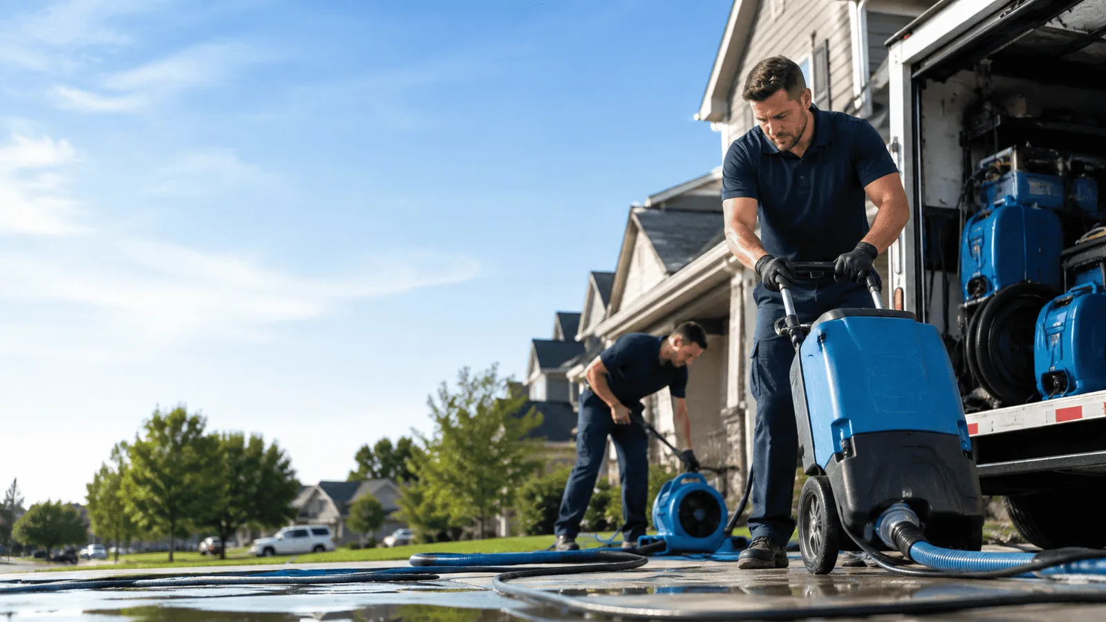 Dehumidification being performed in Southport, ME
